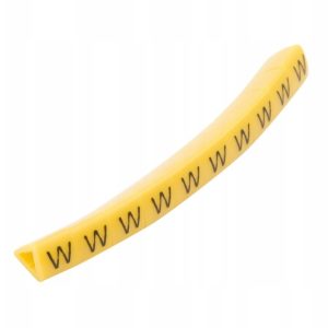 Ergom Oznacznik przewodów OZ-1 "W" / W żółty 100szt. (E04ZP-01020204500)